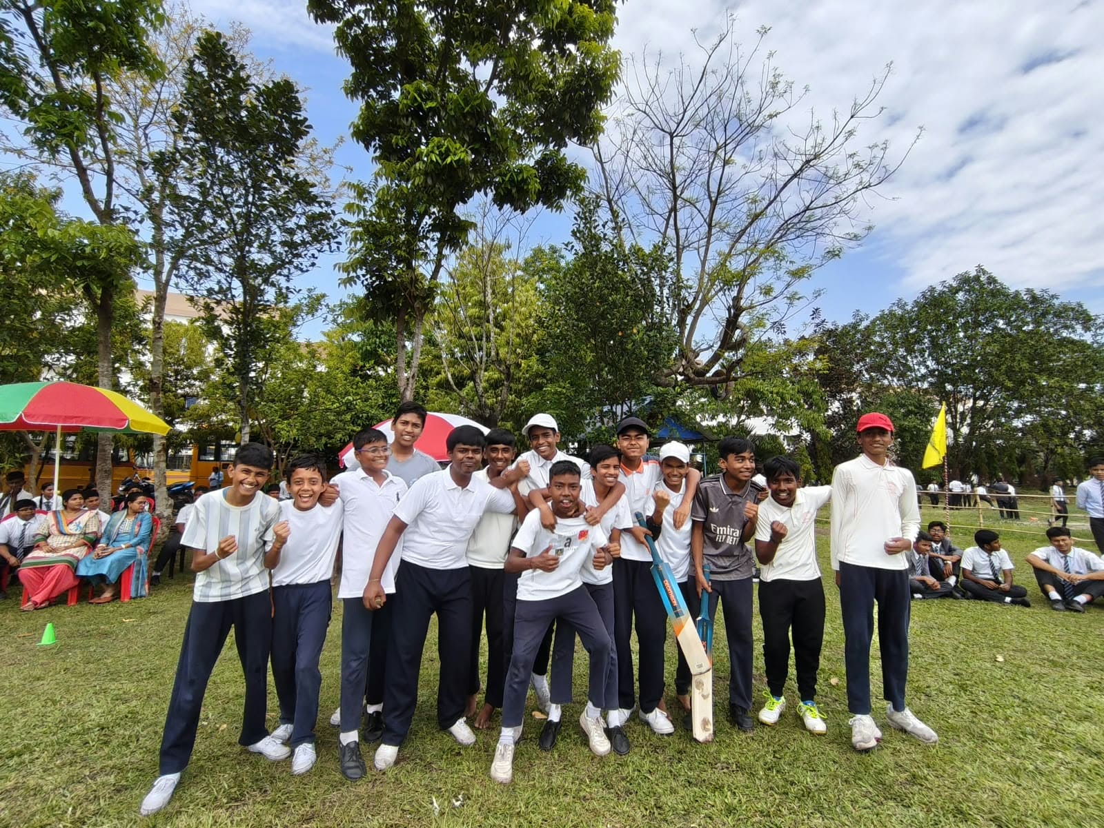 Students participating in sports